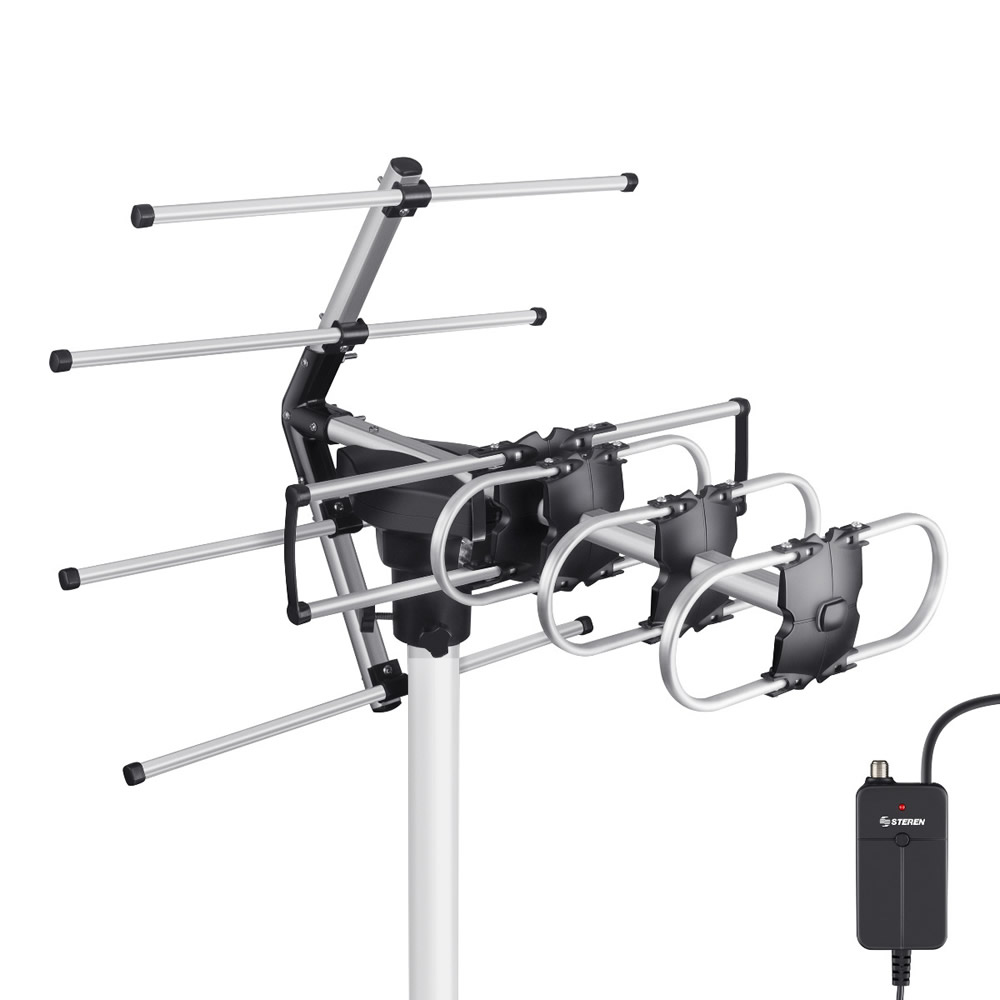 Antena Tdt Externa Activa Booster + Rotor Ganancia De 30Dbi